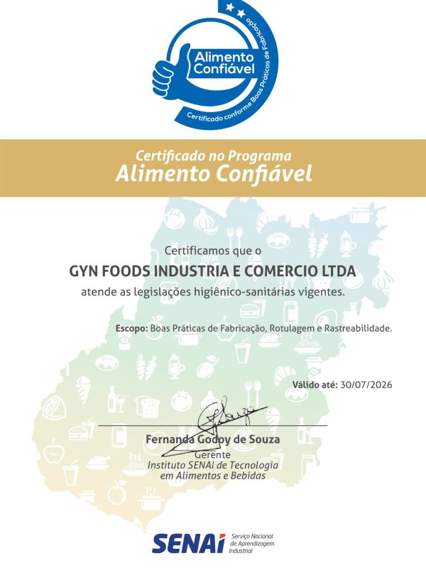 SENAI - CERTIFICADO - GYN FOODS INDUSTRIA E COMERCIO LTDA_page-0001